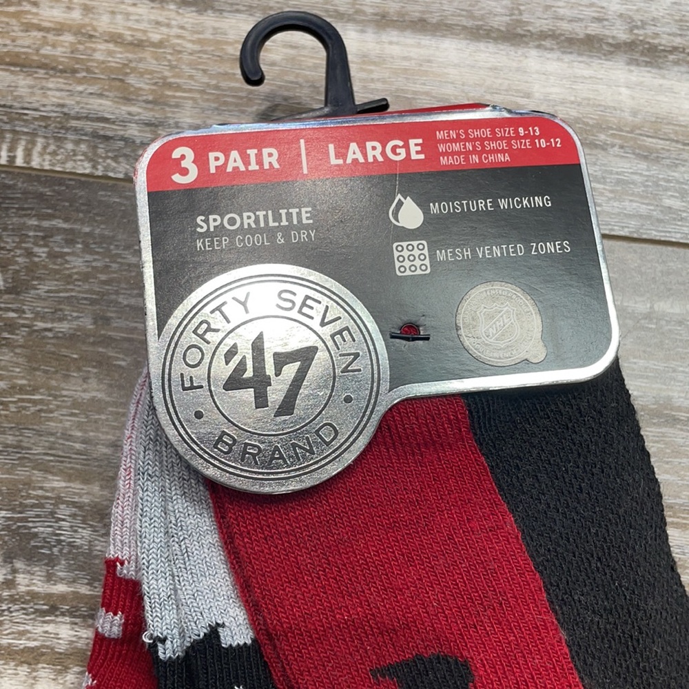 Devils 3 Pack Socks - Picture 2 of 5